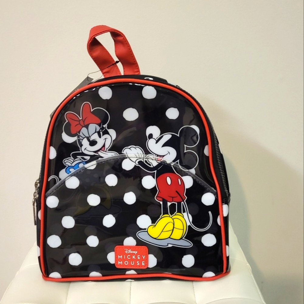 Disney's Mickey & Minnie Mouse Clear Polka Dot Backpack